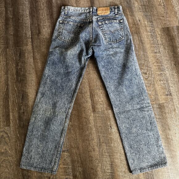 Vintage Levis Jeans Women's W31/L30 Blue Denim 501 Button Acid Wash 80s Made USA - Picture 2 of 8